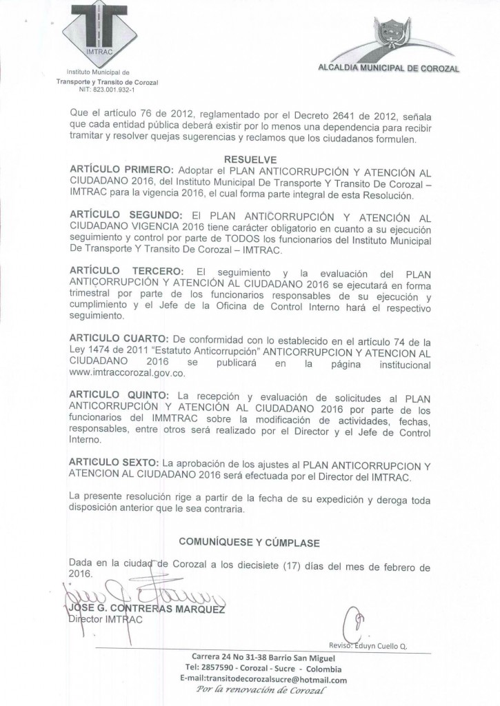  Plan Anticorrupcion y Atención al ciudadano Pagina 2
