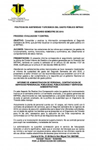 POLITICAS DE AUSTERIDAD Y EFICIENCIA DEL GASTO PÚBLICO